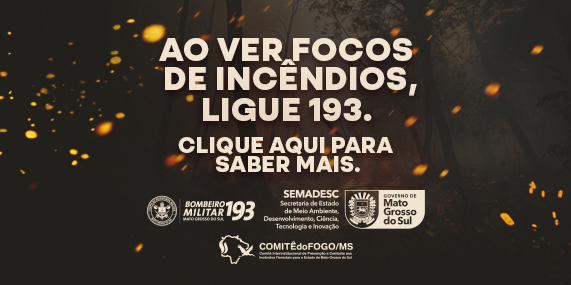Banner combate aos incêndios no Pantanal e demais biomas